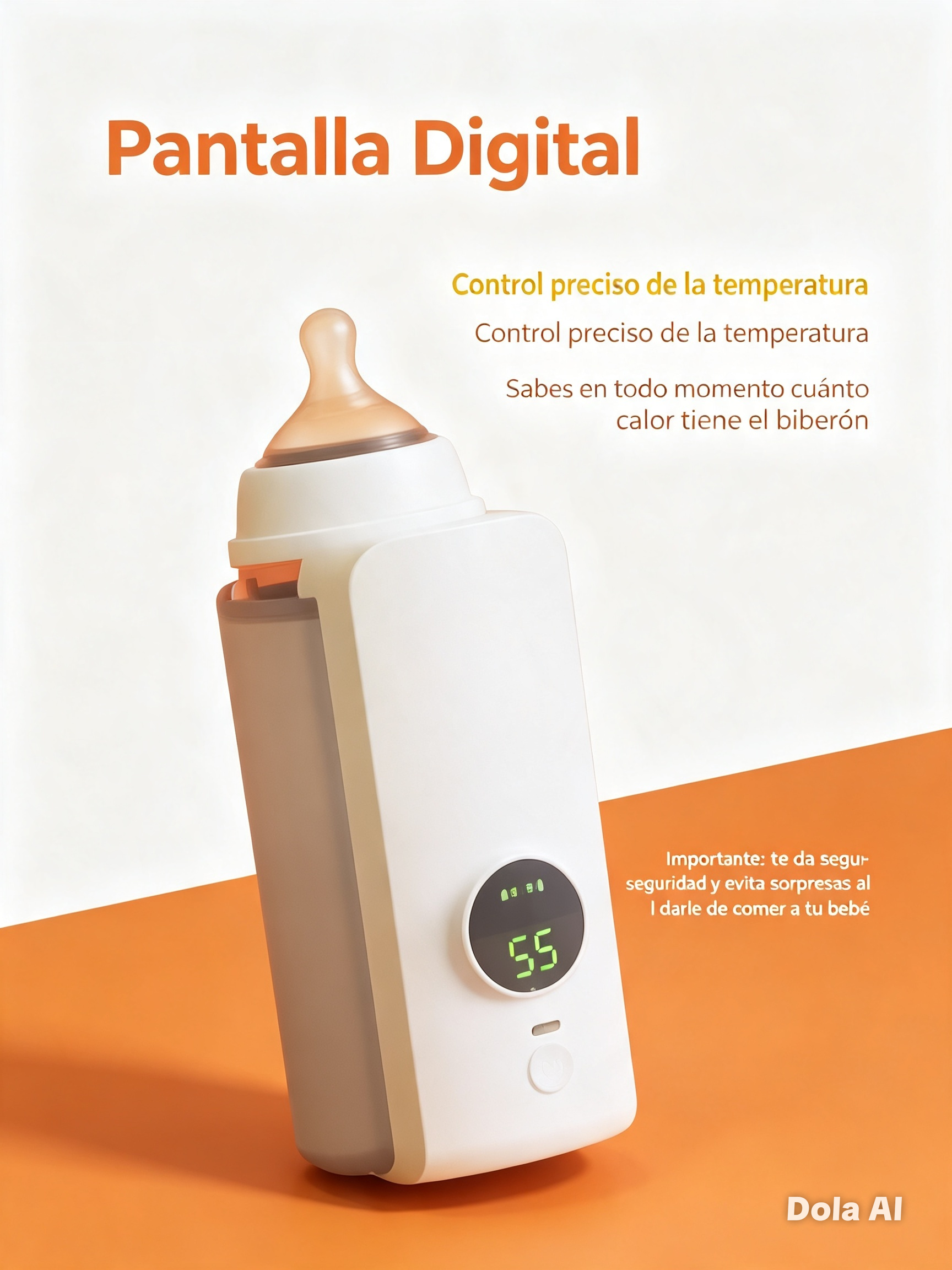 Calienta Biberones Portátil Inteligente | Temperatura Perfecta en Segundos