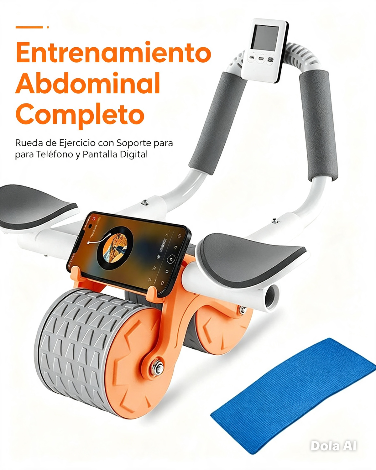 Rueda Abdominal Automática con Cronómetro Digital