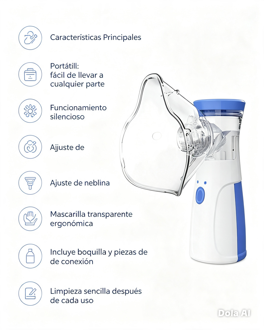 Alivio Respiratorio Inmediato - Nebulizador Ultrasónico Portátil Silencioso