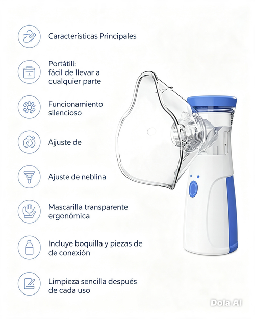 Alivio Respiratorio Inmediato - Nebulizador Ultrasónico Portátil Silencioso
